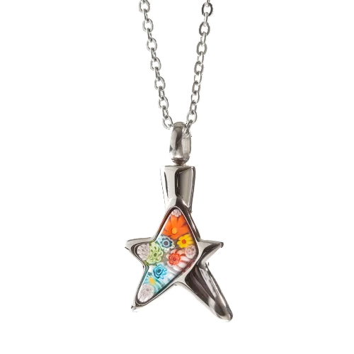 Colored Star Memorial Necklace & Pendant