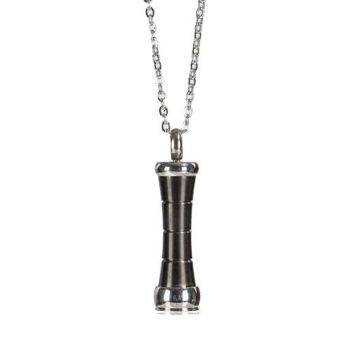 Black Cylinder Memorial Pendant
