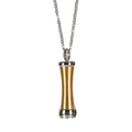 Gold Cylinder Memorial Pendant