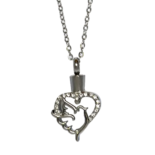 Dove Heart Memorial Pendant