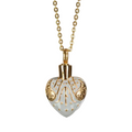Gold and White Memorial Pendant